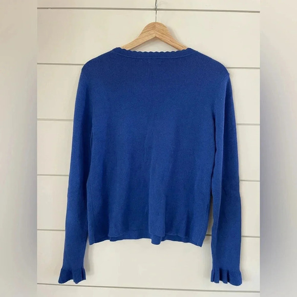 Halogen Blue Scalloped Sweater - Picture 3 of 3